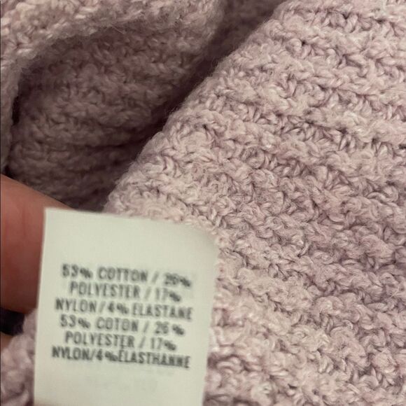 Aerie Light Pink Waffle Knit Long Sleeve Top Oversized XS - Picture 4 of 4